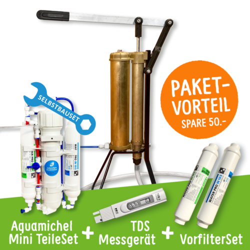 PAKETANGEBOT Aquamichel Mini Teileset Handpumpe TDS Messgerät